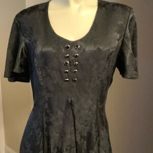 Betsy’s Things: Vintage Size 10 
Black Dress
Decorative Front Buttons